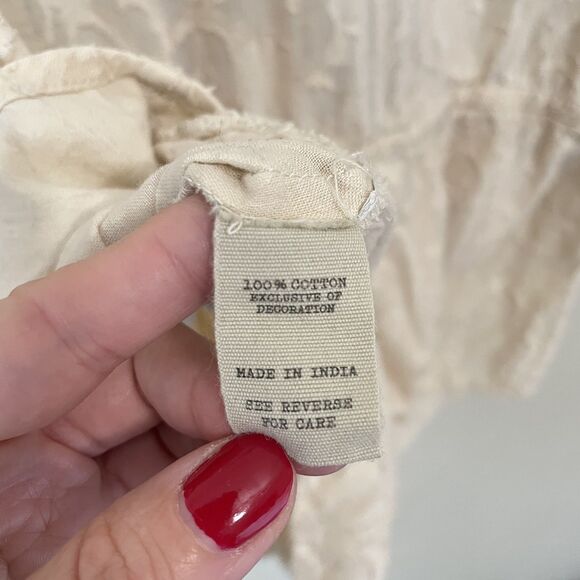 Gimmicks By BKE Top Womens L V-Neck 3/4 Sleeve Pullover Shirt Lace Beaded Boho - Picture 7 of 15